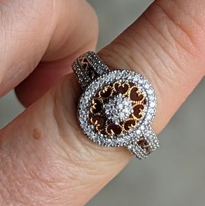 10k yellow gold and diamond ring